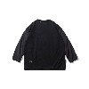 가바바 남녀공용 실밥 패치 디자인의 오버핏 긴팔 티셔츠 G77639 (빅사이즈 M~XL)