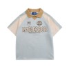 가바바 남녀공용 소매 컬러 대비 포인트 오버핏 카라 반팔 티셔츠 G77184 (빅사이즈 M~XL)
