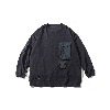 가바바 남녀공용 레이어드 느낌의 오버핏 긴팔 티셔츠 G77641 (빅사이즈 M~XL)