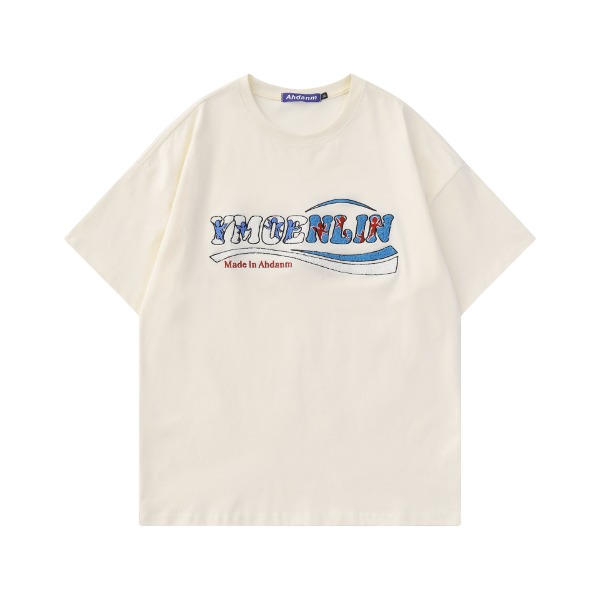 가바바 남녀공용 아메리칸 레트로 디자인 자수 반팔 티셔츠 G76956 - 10대, 20대, 30대 여성쇼핑몰 남성쇼핑몰 | 가바바
