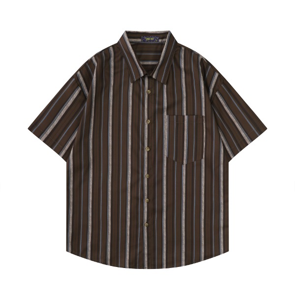 가바바 남녀공용 세로 줄무늬 PK 오버핏 카라 반팔 셔츠 G76810 (빅사이즈 M~2XL) - 10대, 20대, 30대 여성쇼핑몰 남성쇼핑몰 | 가바바