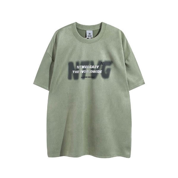 가바바 남녀공용 레트로 레터 프린팅 반팔 티셔츠 G76797 - 10대, 20대, 30대 여성쇼핑몰 남성쇼핑몰 | 가바바
