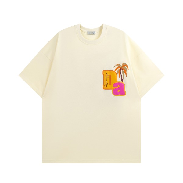 가바바 남녀공용 야자수 레터링 프린팅 반팔 티셔츠 G76888 (빅사이즈 S~XL) - 10대, 20대, 30대 여성쇼핑몰 남성쇼핑몰 | 가바바