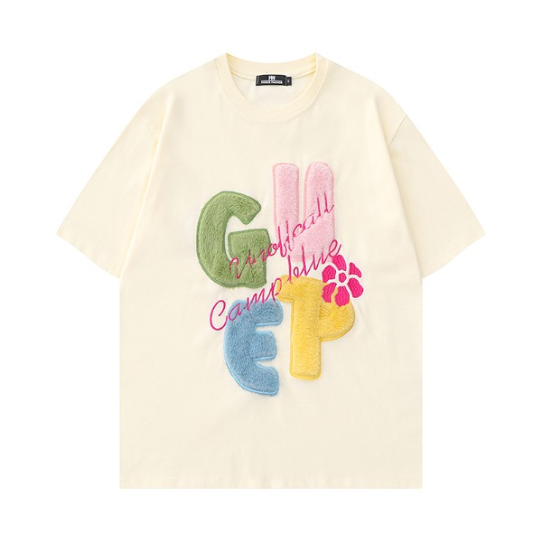 가바바 남녀공용 부드러운 퍼 로고 오버핏 반팔 티셔츠 G74815 (빅사이즈 S~XL) - 10대, 20대, 30대 여성쇼핑몰 남성쇼핑몰 | 가바바