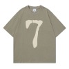가바바 남녀공용 숫자 7 레터링 반팔 티셔츠 G77085